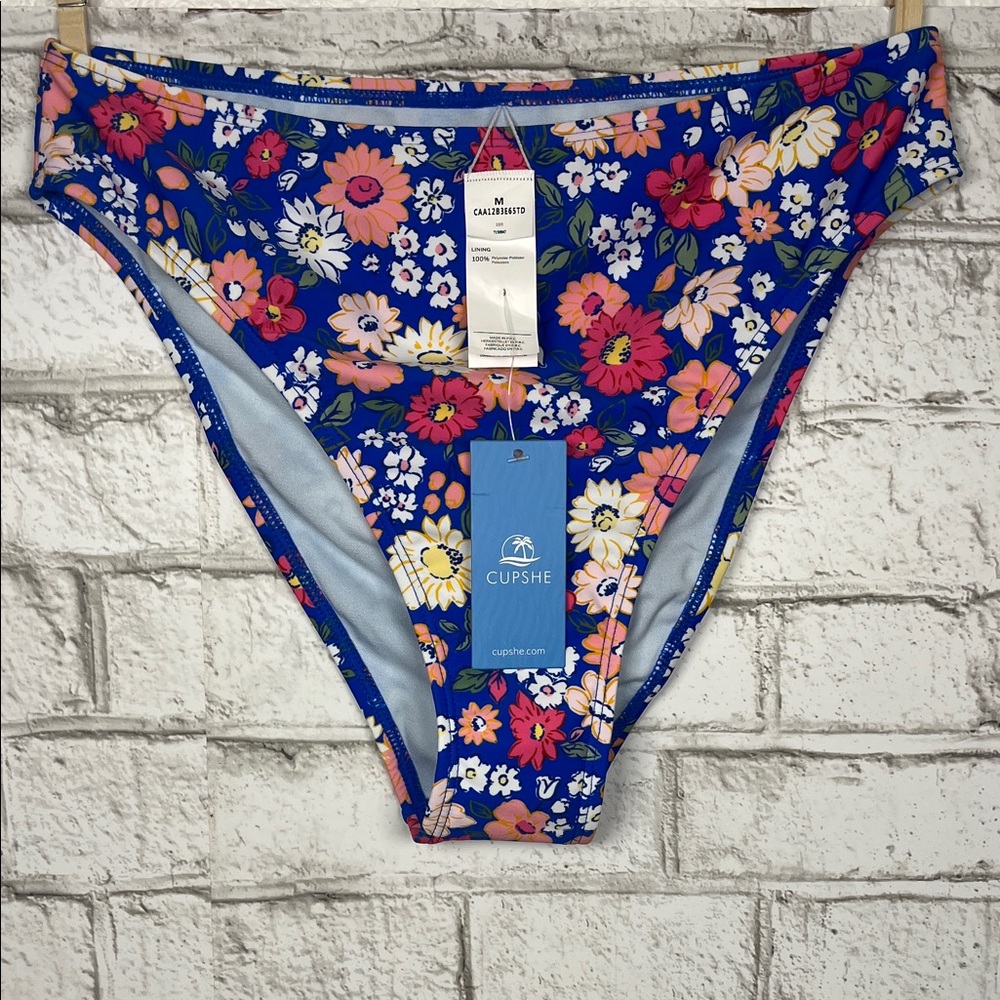 Cupshe Floral Blue Bikini Set - Picture 4 of 11